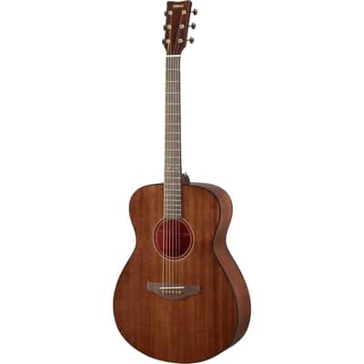 Yamaha Small Body Acoustic Guitar - Solid Mahogany Top - Mahogany B/S - Chocolate Brown Finish - Passive Pickup image 6