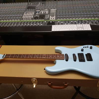 RARE Vintage ESP M-I 1988 Ice Blue Banana Hockey Stick Kramer Van Halen Headstock MIJ Super Strat image 22