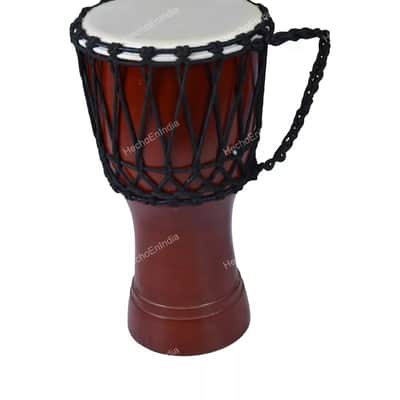 Solid Metalic Red African Djembe Drum Bongo Wood Good Sound Musical Instrument image 15