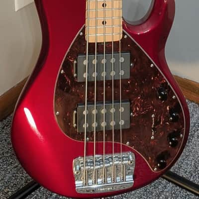 Ernie Ball Music Man StingRay 5 HH with Maple Fretboard 1999 - 2018 - Candy Apple Red image 11