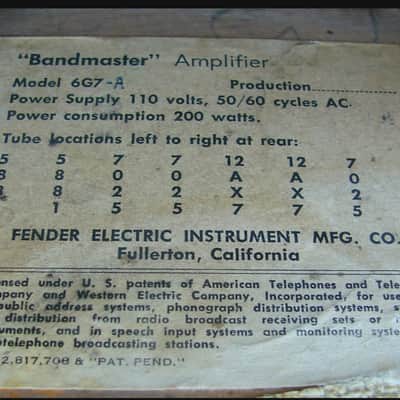 Fender Bandmaster 6G7-A 40-Watt 1x12" Piggyback Guitar Amp 1961 - Brown image 12