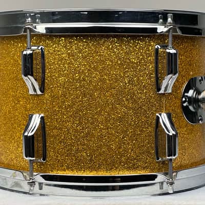 Rogers 20/12/16" Cleveland-Era Holiday Drum Set - VIDEO Gold Sparkle "Headliner" Outfit w/ 5x14" Powertone image 16