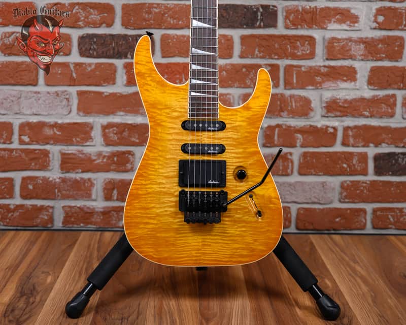 Jackson USA Custom Shop Soloist Archtop Flame Maple Top Transparent Amber 1989 w/OHSC image 1