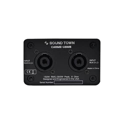 CARME-U8MB | 8" Coaxial Passive 2-way Pro PA DJ Stage Commercial Monitor Surface-Mount Speaker, Black, Live Sound, Bar, Church image 7