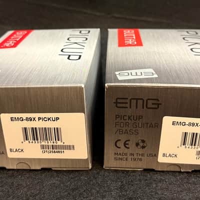 EMG 89X & 89X-R Active Pickup Set - Black Calibrated Bridge & Neck Pair (Open Box / Excellent) image 2
