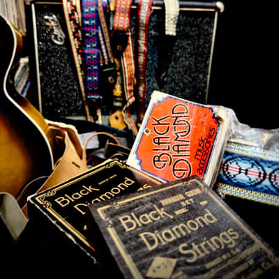 Rare Black Diamond Strap - NS-120 1971  - High-End Hootenanny Weave -Blue Mosaic - Original Packaging $169 (Bundle w/Strings $229) image 3