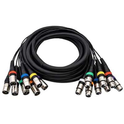 8 Channel XLR Snake Cables 10FT, 8 Colored XLR Male to Female Microphone Patch Cable, Pro Audio Recording Snake Cable for Recording,Live, Stage, Studios image 1