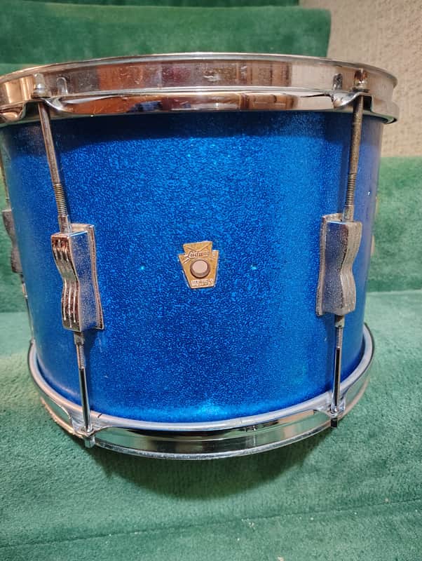 Ludwig No. 444 Club Date 9x13" Rack Tom with Keystone Badge 1960 - 1968 - Blue Sparkle image 1