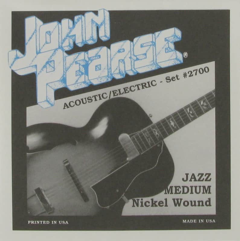 John Pearse Strings Acoustic/Electric Guitar Nickel Wound Jazz Medium, .012 - .052 ,2700 image 1