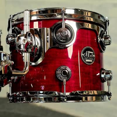 Used DW Performance 5pc Drum Set Cherry Stain - Very Good image 2