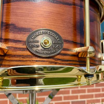 Noble & Cooley 6x14 Special Edition Solid Shell Classic Sassafras Snare Drum Honey Maple Satin *Video Demo* image 13