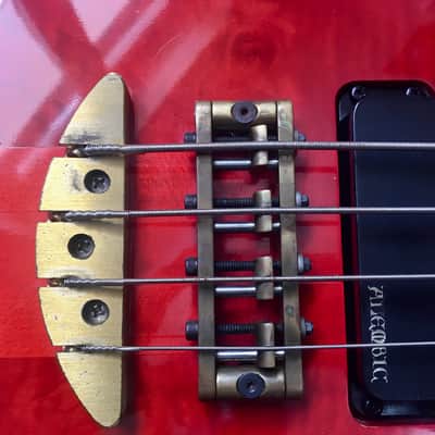 Alembic Essence 4-String 1991 Flame Maple / Trans Red image 16