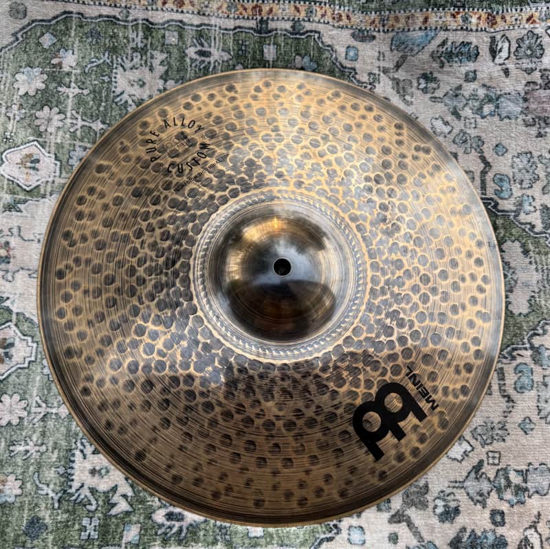 Meinl 15" Pure Alloy Custom Medium Thin Hi-Hat Cymbal (Pair) 2020 - Present - Traditional image 1