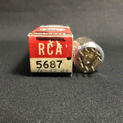 RCA 5687 Black Plates AUDIO Preamplifier VACUUM TUBE USA Tested 9.7018-D image 3
