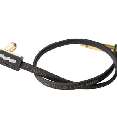 EBS PG Premium Gold 1/4" Flat Patch Cable - 18CM image 2