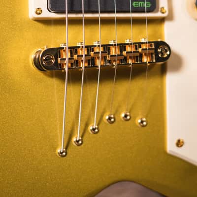 ESP LTD KH-V Kirk Hammett Signature Electric Guitar - Metallic Gold with Hardshell Case image 12