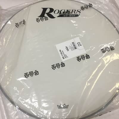 Rogers - RBH20A-LOGO - Logo Resonant Bass Drum Head 20" Coated White w/Large Logo image 2