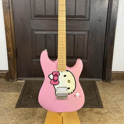 2009 Squier Hello Kitty Stratocaster Pink image 1