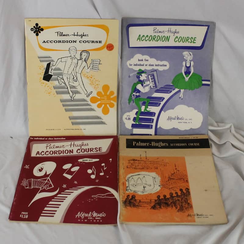 Lot of 4 Used Palmer Hughes Books - Palmer Hughes Accordion Course (Books 4, 5, 6, 8) image 1