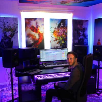 "Jester Alien" by Johnathan Singer - 244 Portrait Acoustic Panel (Ceiling Mounted/RGB LED Front & Backlighting) image 6