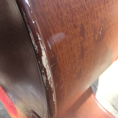 Alcoa ALUMINUM upright bass 1930s Faux wood finish image 18