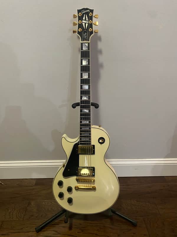 Left Handed Gibson Les Paul Custom 2009 - Alpine White imagen 1