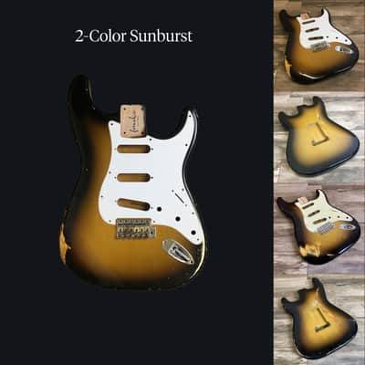 Made to Order - FRANCHIN Mercury guitar body Relic Aged 100% Nitro Lacquer (Sunburst/ Black/ White/ Blue/ Green/ Yellow/ Red/ Pink/ Burgundy/ Purple/ Gold/ Silver, etc.) Basswood Poplar Stratocaster-Strat-S-Style Made in Italy image 3