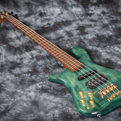Lefty Warwick Streamer LX JazzMan 2009 Trans Green Left Handed image 9