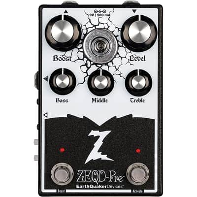 EarthQuaker Devices ZEQD-Pre Tube Preamp Pedal - Regular Black and White image 1