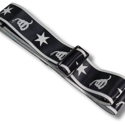 Disher Rattlesnake Don't Tread on Me Guitar Strap (Seatbelt-Nylon/Cowhide Leather) Gadsden Flag Guitar Strap (3 Colors) image 8