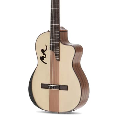 Manuel Rodriguez  Cortado Curly Walnut 4/4 Satin E-Acoustic Cutaway (501454) image 3