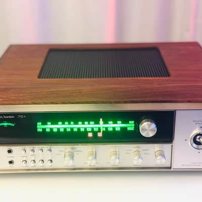 πππ * RARE * Vintage Harman Kardon 75+ AM/FM Multichannel Quad Receiver with Original Wood Case - Serviced + Cleaned + LED image 3