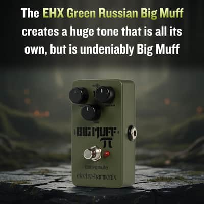 Electro Harmonix Green Russian Big Muff Distortion Sustain Guitar Effects Pedal image 8