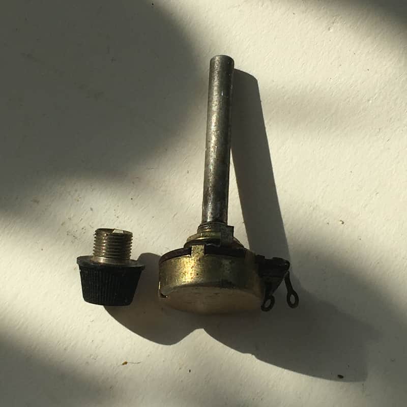 Vintage Taiwan Extra Long Shaft Potentiometer Amp Pot + Fender Fuse Twist Cap image 1