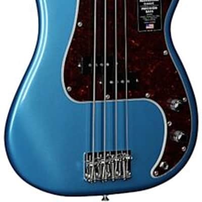 Fender American Professional Classic Precision Electric Bass. Maple Fingerboard, Faded Lake Placid Blue image 5