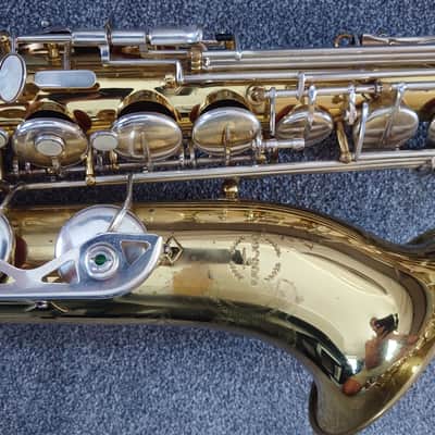 Borgani 0166S Vintage Tenor Saxophone 1980s - Gold Lacquer with Silver Nickel Keys image 3