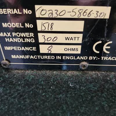 Trace Elliot 1518 1x15 300W Bass Speaker Cabinet, 15'' Celestion Speaker, 8 OHM, Made in UK image 9