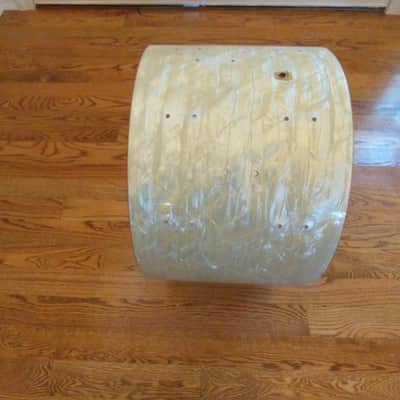 Ludwig Vintage 1967 super classic 22" bass drum shell White Marine Pearl excellent image 6