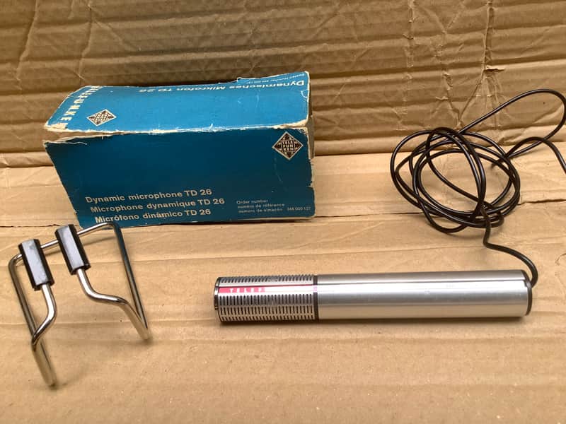 Telefunken TD 26 td26 vintage microphone made in Germany with original box image 1