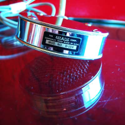 Vintage 1960's Astatic D-104 crystal "Lollipop" microphone Chrome w F-11 adapter Hi Z harp # 9 image 7