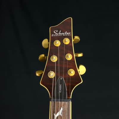 2003 Schecter Diamond Series C-1 Classic Electric Guitar with Hard Case - Antique Amber image 2