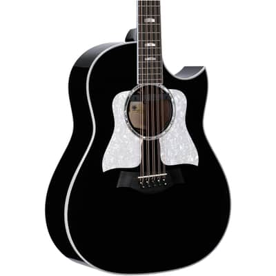 Taylor 657ce Bajo Quinto Grand Pacific Acoustic-Electric Guitar, 10-String (with Case), Black image 8