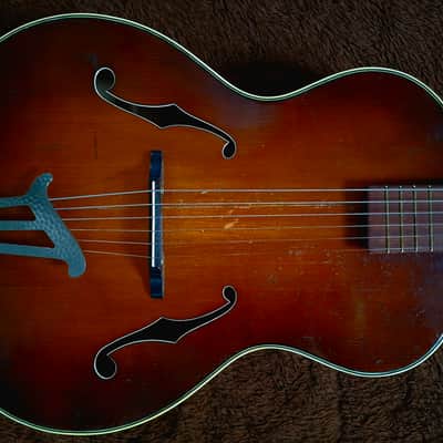 Extremely Rare Vintage 1950s Herrnsdorf Markneukirchen Jazz Guitar Made In Germany image 1