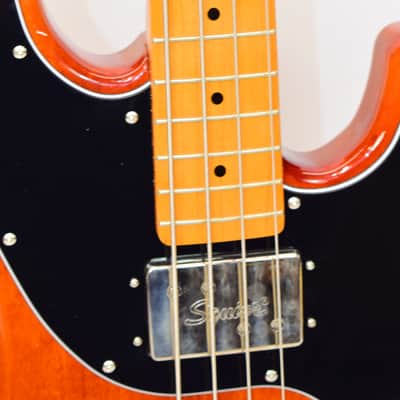 2025 Squier Classic Vibe Telecaster Bass, Maple Fingerboard, Black Pickguard, Mocha image 4