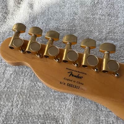 2013 Squier J5 Telecaster John 5 Signature Model Frost Gold HH Double Bound 1st Year image 13