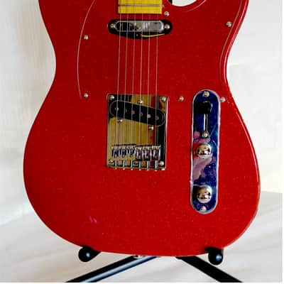 Leo Jaymz Elite Series "Popcaster" Electric Guitar - Sparkle Red image 4