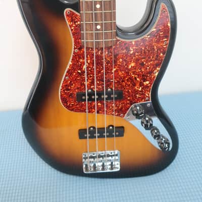 2010 Fender MIM J Jazz Bass Guitar Sunburst Full Scale Clean Paint Solid Workhorse With Soft Case image 3