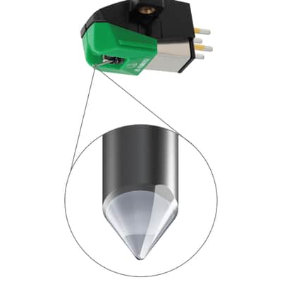 Audio-Technica AT-VM95E Dual Moving Magnet Turntable Cartridge Green image 2