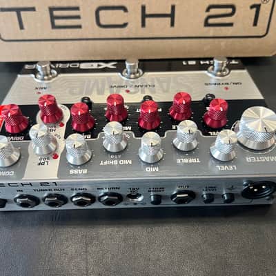 Tech 21 XBDR XB Driver SansAmp bass preamp + DI pedal 2024 - black/silver- New! image 6