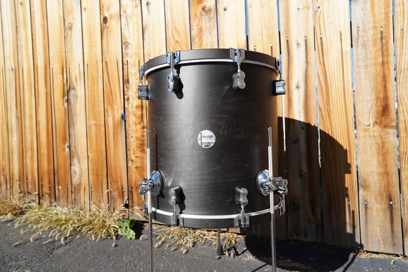 PDP Concept Maple Classic - Ebony Stain 16" x 16" Maple Shell Floor Tom w/ Legs (2025) image 1